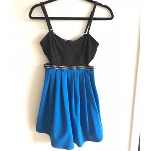 Black and blue dress